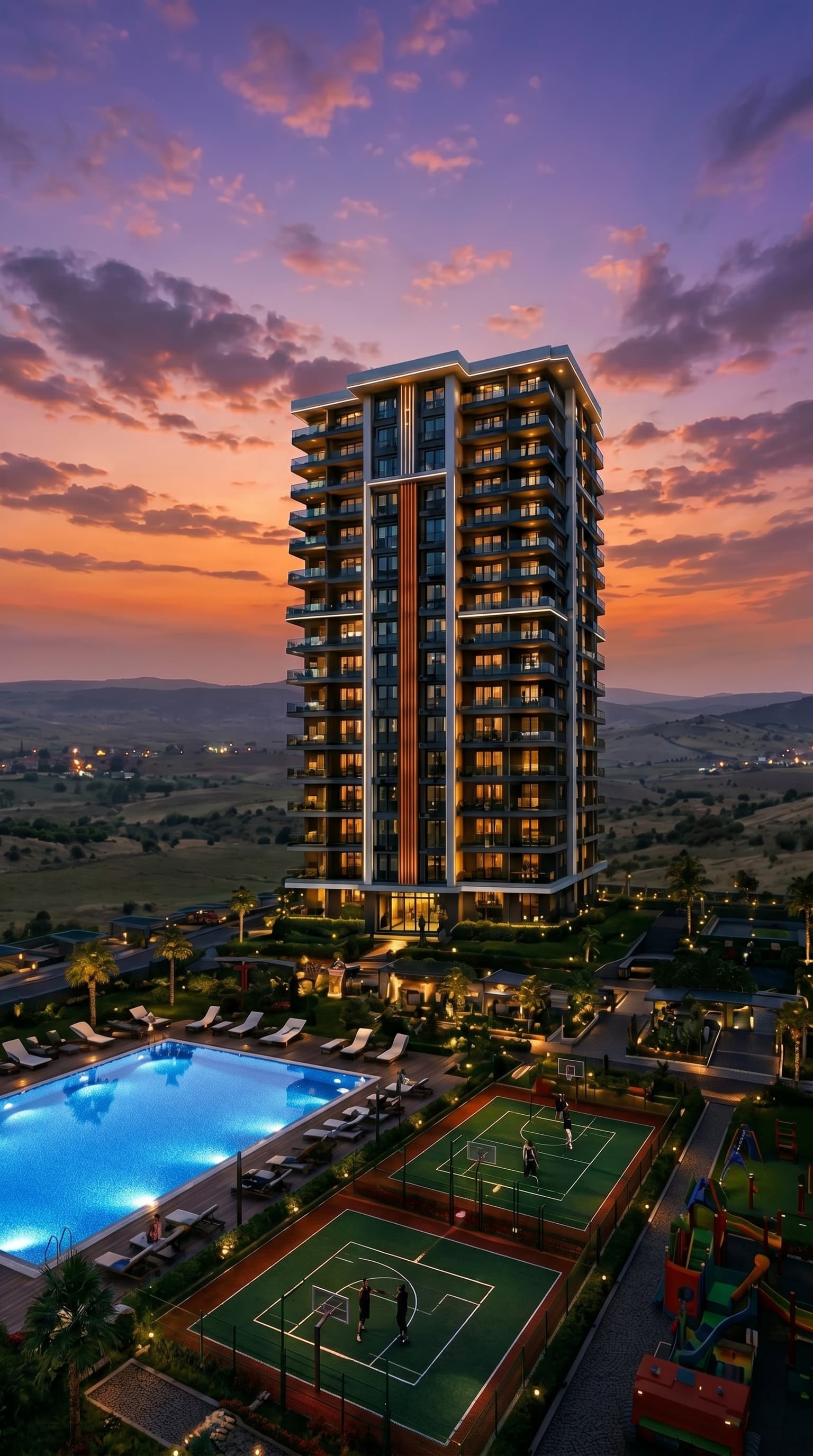 Modern mimari yapı dış cephesi